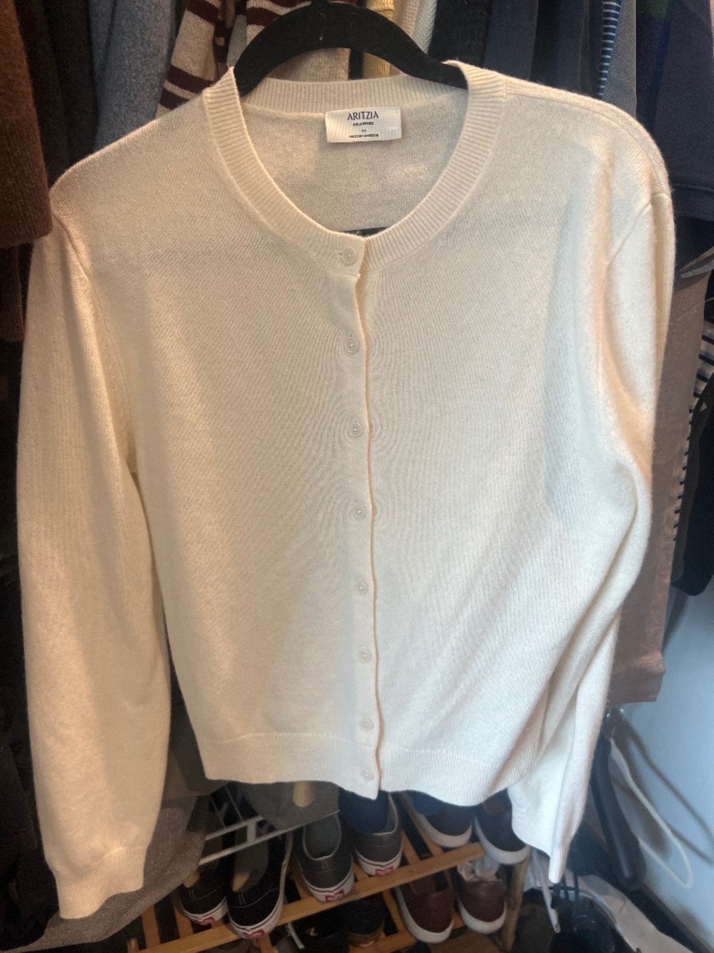 Aritzia cashmere cardigan size medium